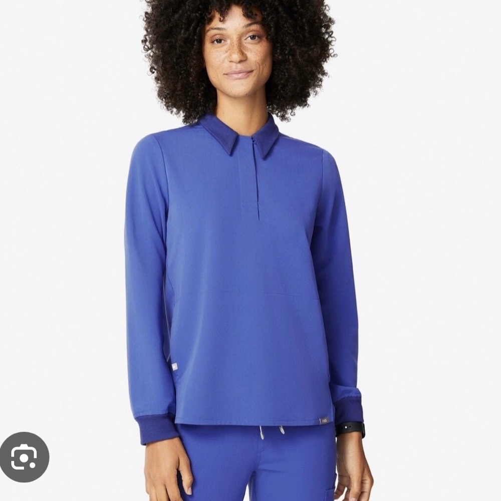 FIGS Igava Long Sleeve Polo Scrub Top Women’s Size XS LIMITED EDITION